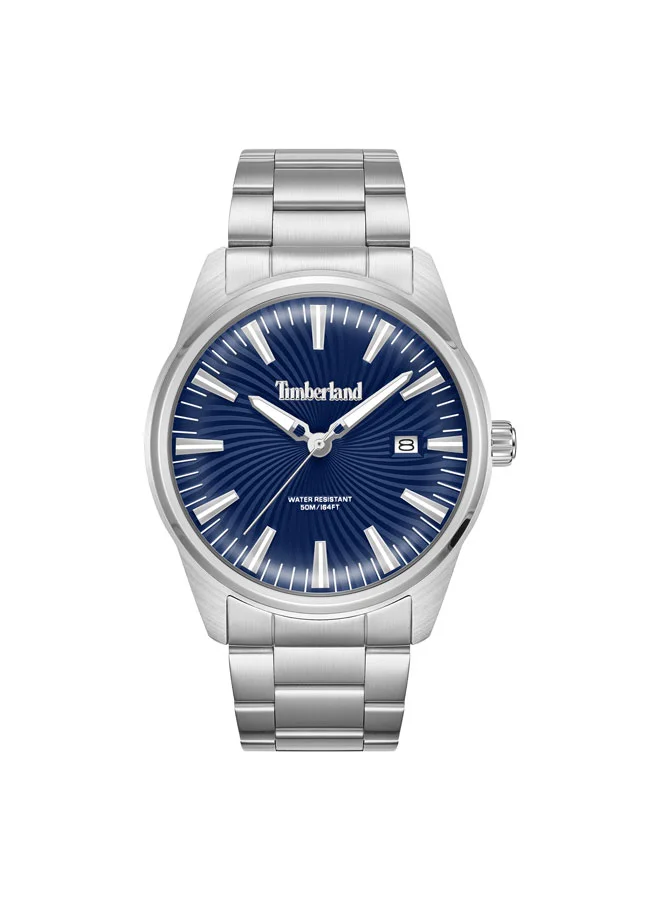 Timberland Birch Road Blue Dial Stainless Steel Bracelet Analog Watch for Men, 45mm