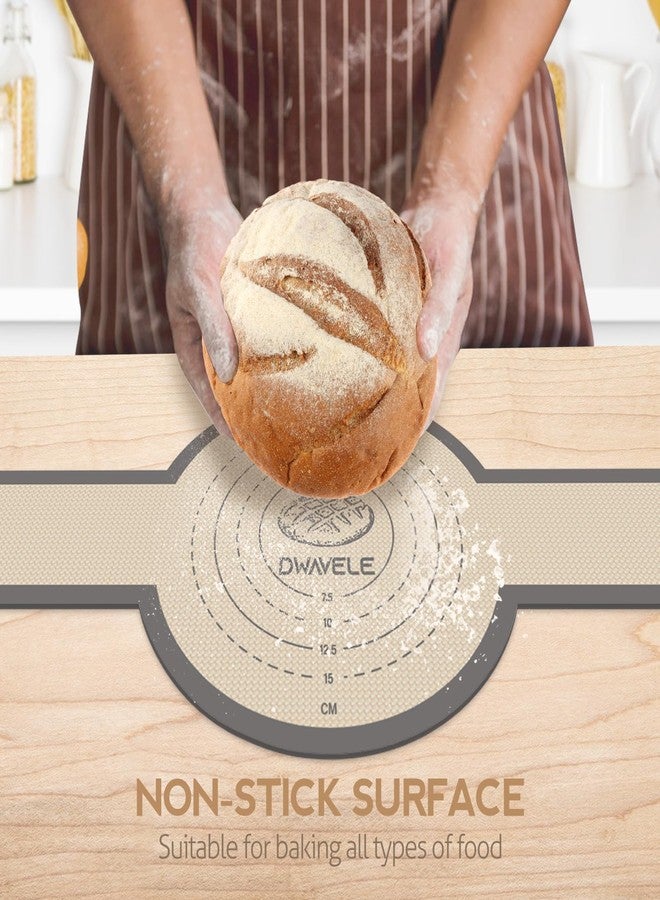 Dwavele Silicone Bread Sling for Dutch Oven, Non-Stick & Easy to Clean Bread Baking Mat Set, 2 Pcs Reusable Bread Sling with Long Handle to Transfer Sourdough (Gray, Oval and Round) - Image 2
