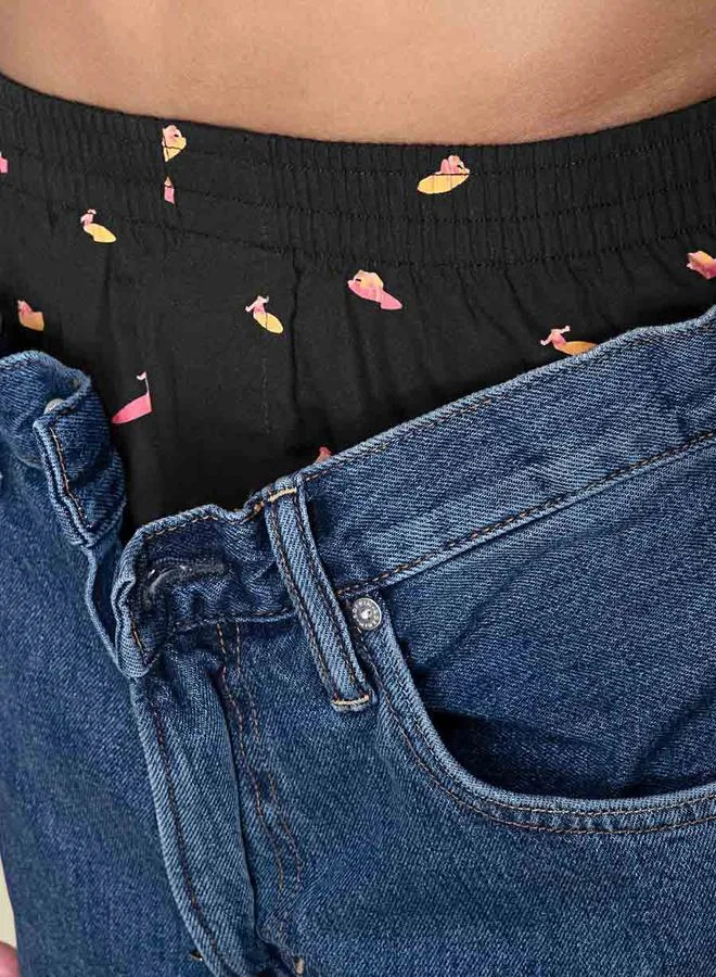 XYXX  Printed Cotton Boxer Shorts with Elasticated Waistband by Styli  | Best Price UAE