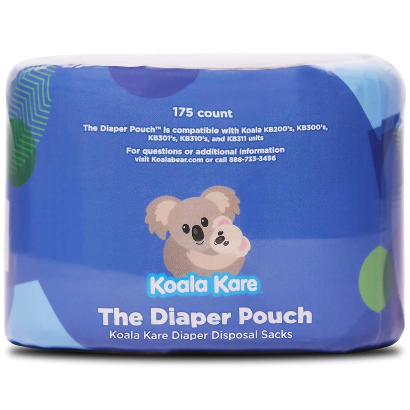 Koala Kare حقيبة الحفاظات من كوالا كير أكياس التخلص من الحفاظات لمحطات تغيير كوالا بيبي 175 كيس لكل خرطوشة نموذج KB160X6 عبوة 6 خرطوشات - Image 1