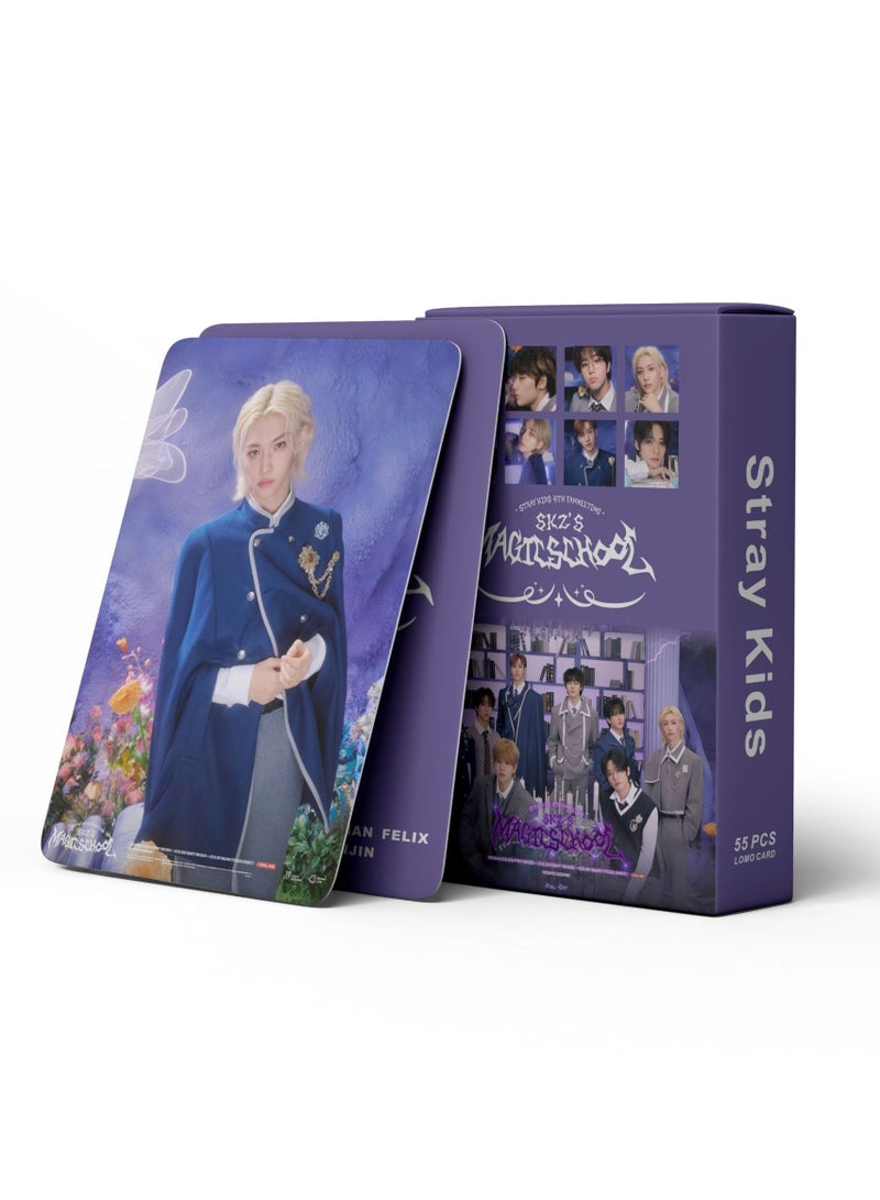 إيهوم 55 قطعة أطفال ضالة 2024 ألبوم جديد مدرسة سحرية بطاقة لومو - Image 5