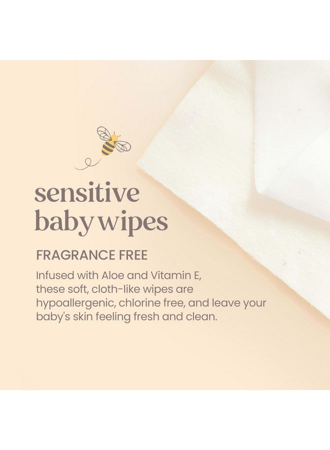 Burt's Bees Burt's Bees Baby Wipes, Unscented, Natural Origin Baby Wipes for Sensitive Skin with Aloe and Vitamin E, 72 Count (Pack of 10) - Image 3