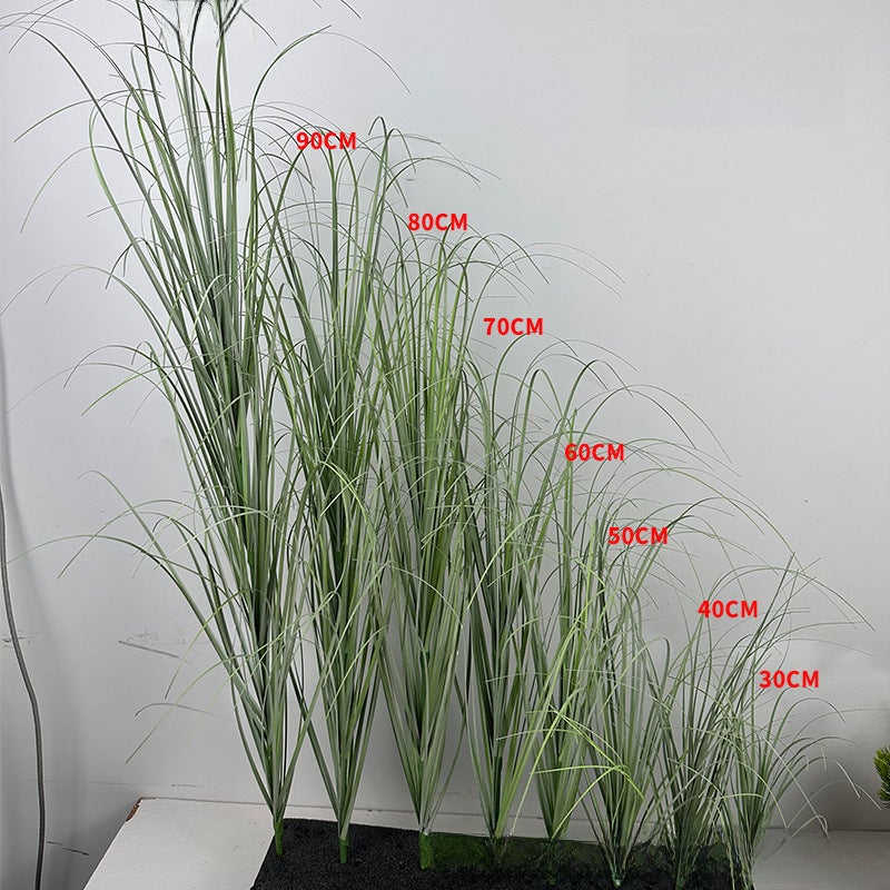 Generic Artificial Reed Onion Grass Home Yard Decor greyish green 