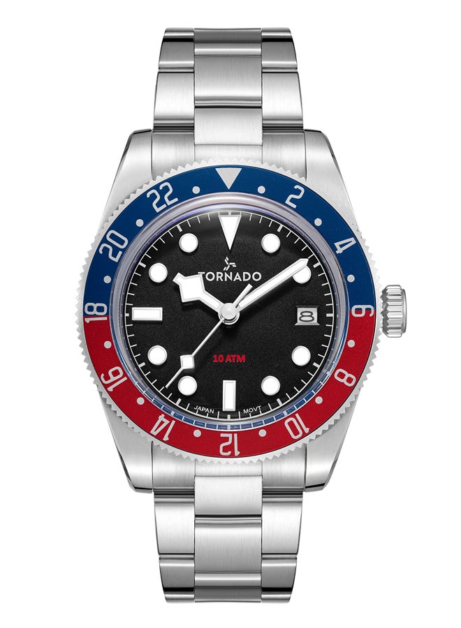 TORNADO Men's Stainless Steel Analog Watch T24006-A - 40 mm - Image 1