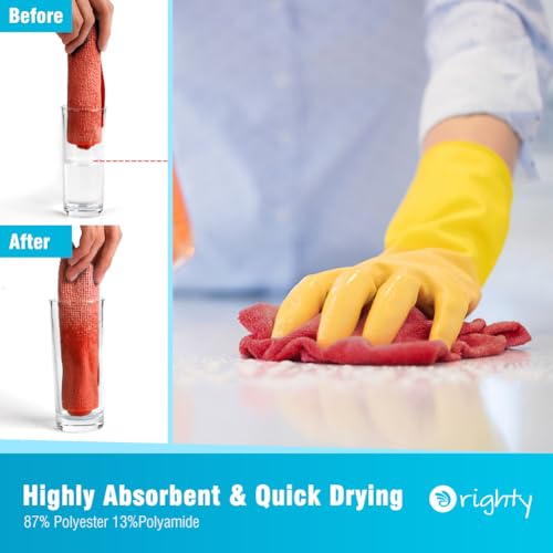 Orighty Cleaning Cloths Bulk, 150 Pack Shop Rags Reusable, Multi-Purpose Shop Towels for Cars, Microfiber Cleaning Rags for Automotive, Mechanic, Kitchen, Lint Free Towels 11.5’’ x 11.5’’, Red - Image 3