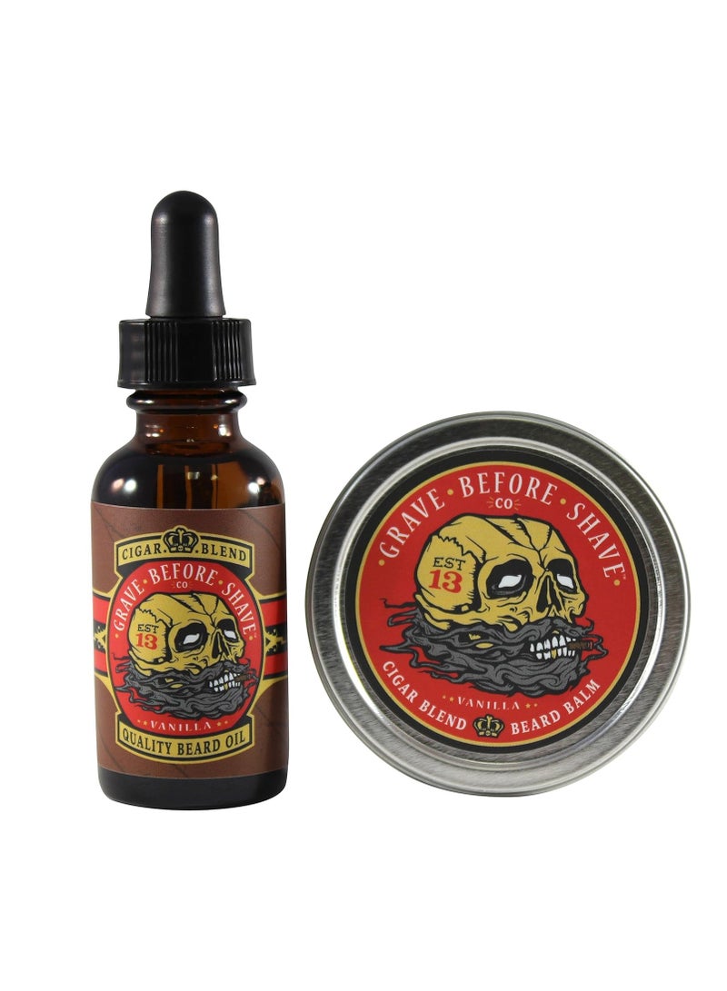 GRAVE BEFORE SHAVE Grave Before Shave™ Cigar Blend Beard Pack (Cigar/Vanilla Scent) - Image 1