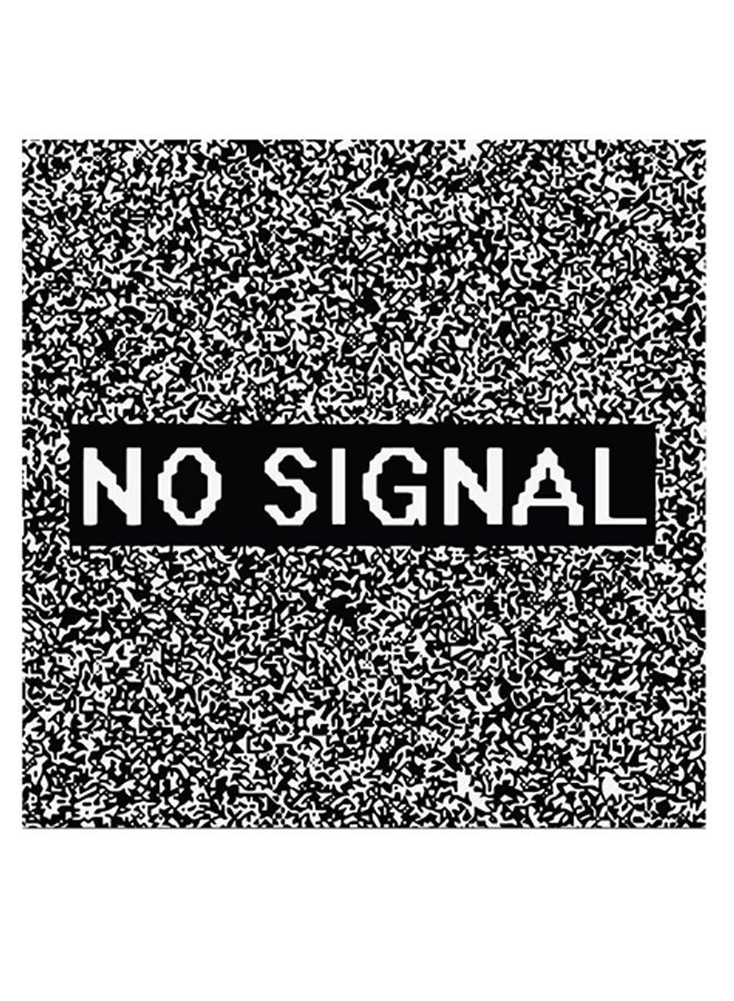 RYN No Signal Themed Wall Art Black/White/Grey 30x30cm - Image 2