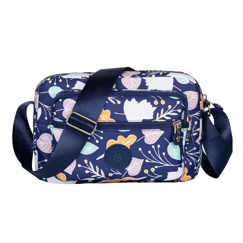 MISTYCDEP Crossbody Purse for Women, Nylon Waterproof Shoulder Purse, Messenger and travelling Bag Lightweight, Long Strap (Blue, Pack of 1) - Image 1