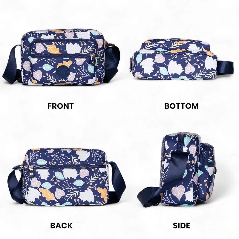 MISTYCDEP Crossbody Purse for Women, Nylon Waterproof Shoulder Purse, Messenger and travelling Bag Lightweight, Long Strap (Blue, Pack of 1) - Image 5