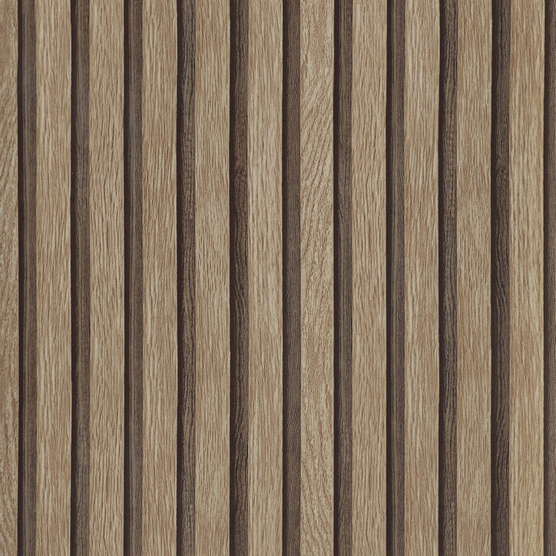 Yun-aeon Natural Wood Peel and Stick Wallpaper Wood Slats - 17.3"x 120" Light Tan Self-Adhesive Waterproof Vinyl Removable Wall Paper for Wall Decor Bedroom - Image 1