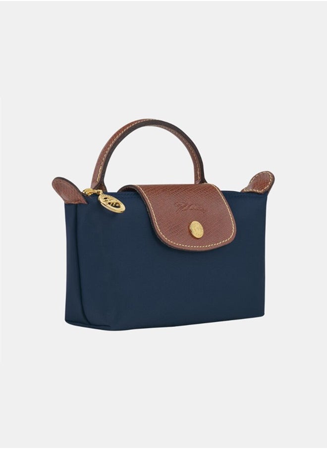 Longchamp Longchamp Women's Classic Fashion Versatile Mini Makeup Bag Handbag Shoulder Bag Handheld Small Bag Classic navy blue  - Image 4