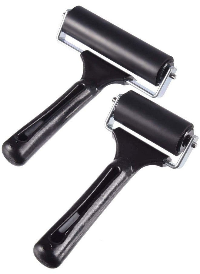 AKIRO 2Pcs Rubber Brayer Roller For Printmaking Great For Gluing Application Also. (4Inch+2.2 Inch) - Image 5