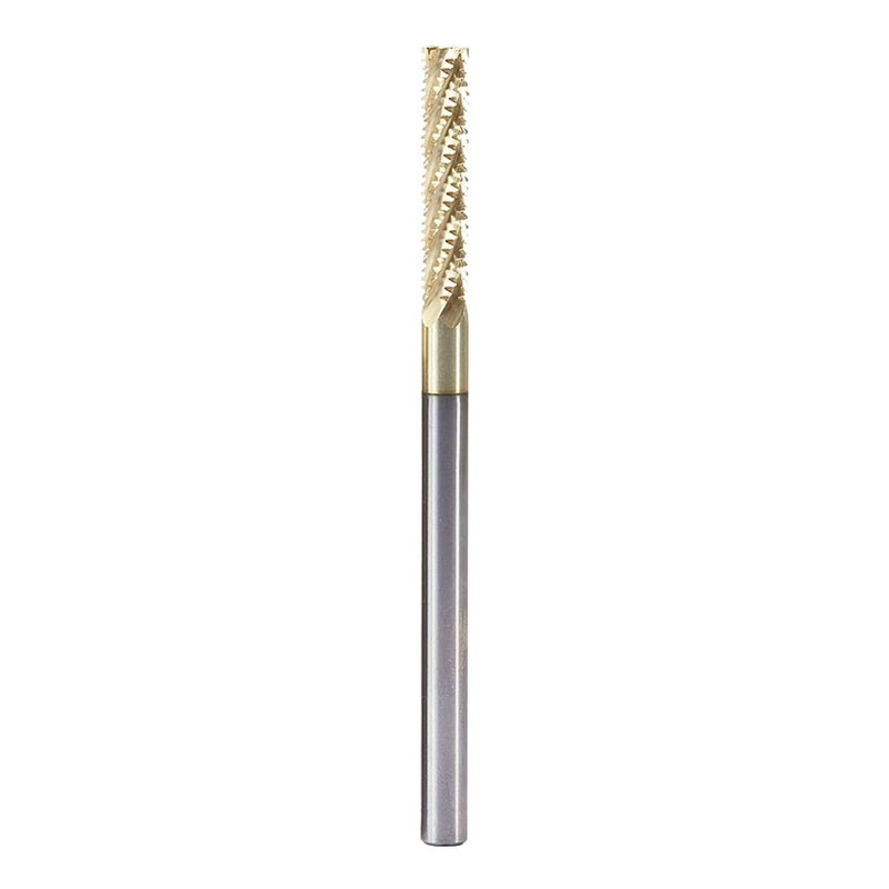 Amana Tool CNC Solid Carbide Honeycomb Cutting Hogger Spiral Router Bit ZrN Coated 46306 14 Dia x 114 x 14 Shank x 4 Inch Long x 6Flute
