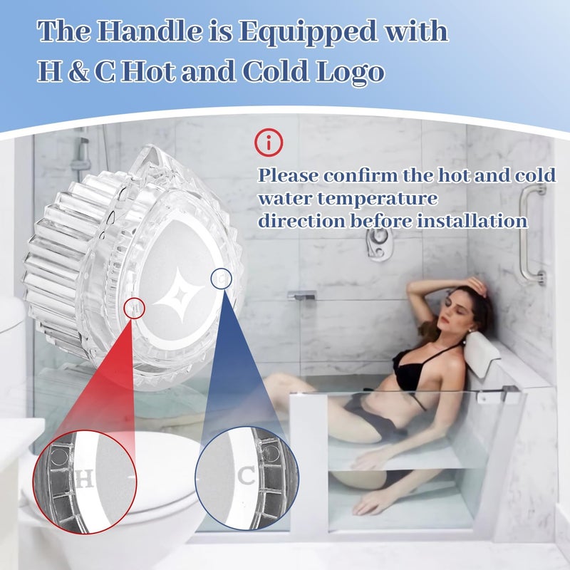 gcbcrit Shower Knob for Moen 100710 Posi-Temp One-Handle Tub and Shower Replacement Knob Kit, Chrome - Image 5