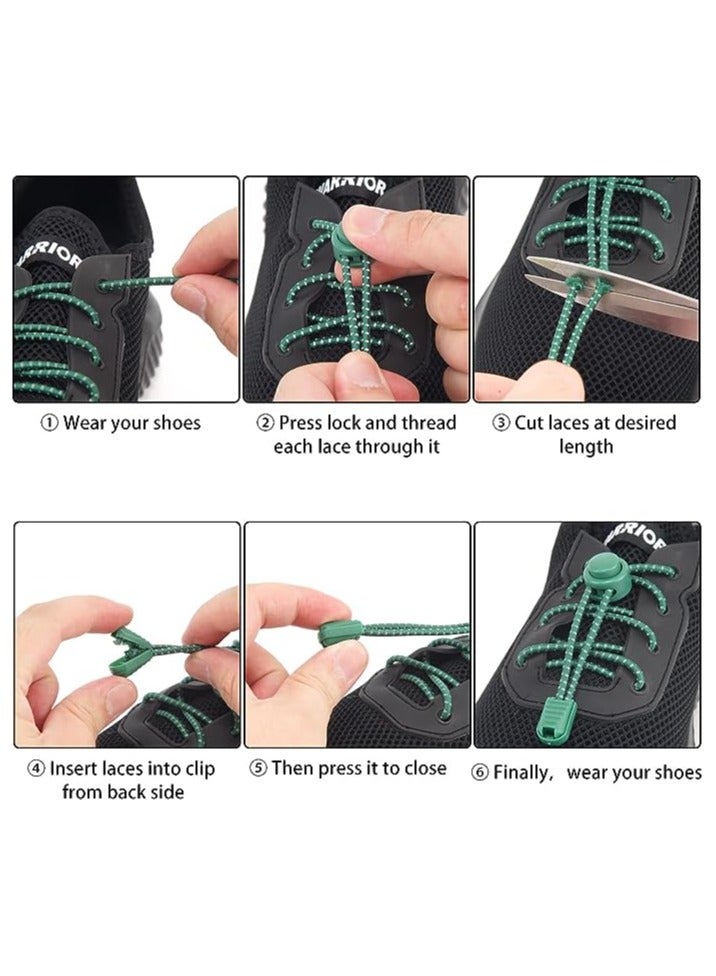 Elastic No Tie Shoelaces - 3 Pairs Reflective, One Size Fits All for Kids & Adults, Perfect for Sneakers, Sports, Fitness, Hiking & Athletes - Image 3