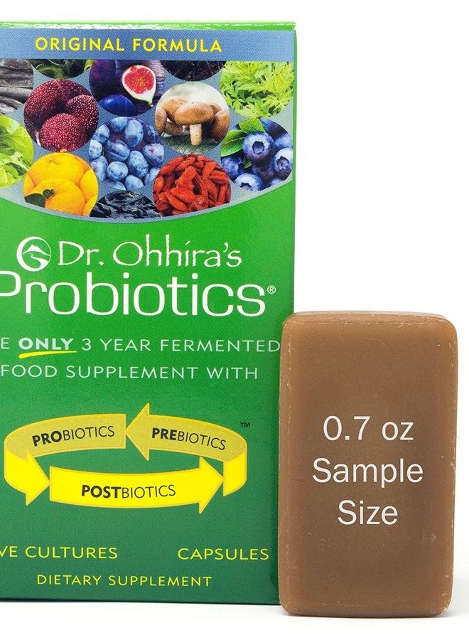 essential formulas Dr. Ohhira's Probiotics Original Formula 30 Caps with Bonus Probiotic-Enhanced Beauty Bar Soap Travel Size 20g - No Refrigeration Supplement For Women Men Kids, 12 Live Strains, Gluten Free - Image 1