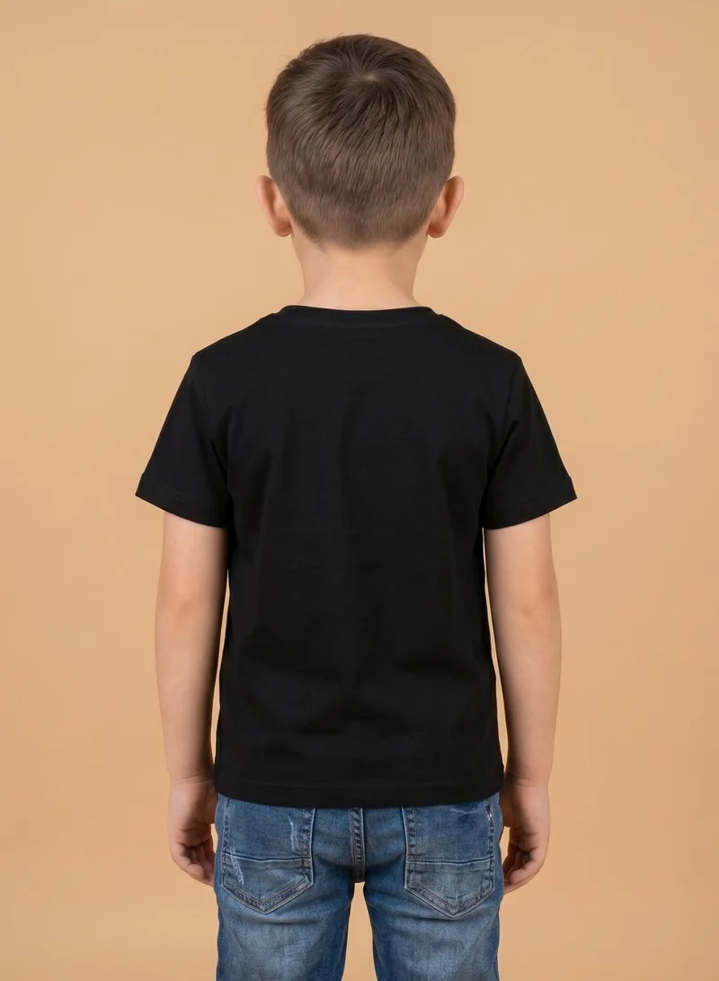 بيبي كلو Boys Courage Tiger Black T-Shirt