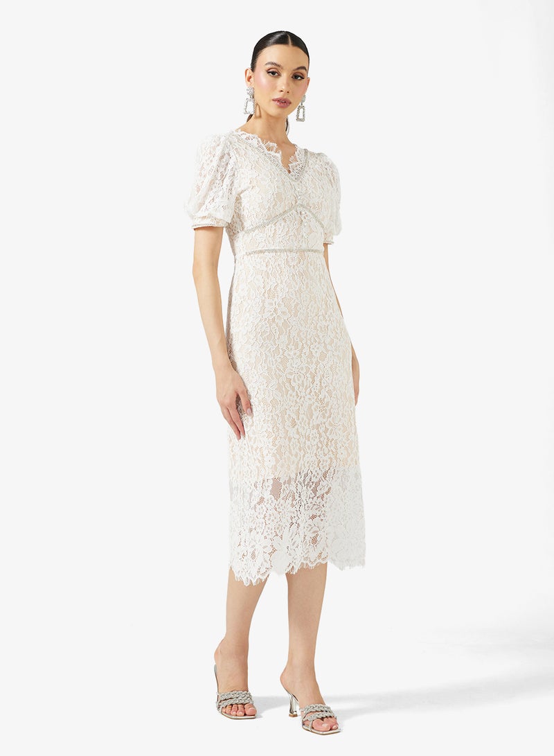 Ella Limited Edition Puff Sleeve Lac Dress - Image 4