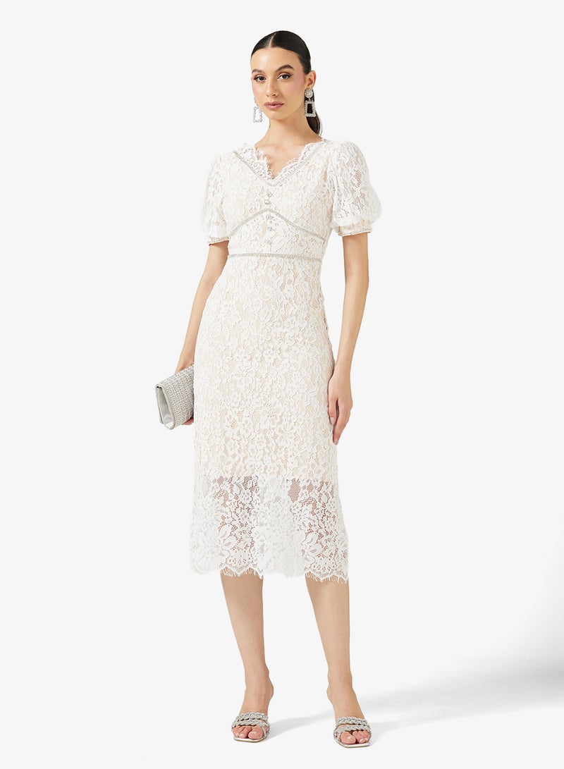 Ella Limited Edition Puff Sleeve Lac Dress - Image 1