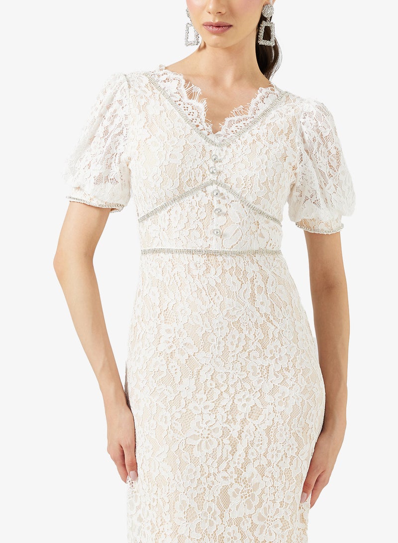 Ella Limited Edition Puff Sleeve Lac Dress - Image 3