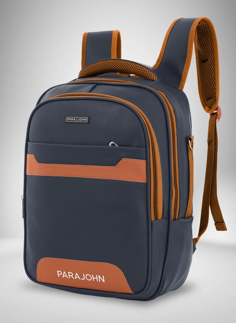 بارا جون حقيبة ظهر Para John من الجلد الصناعي – حقيبة لابتوب أنيقة 16 بوصة مع جيوب متعددة وسحّاب متين