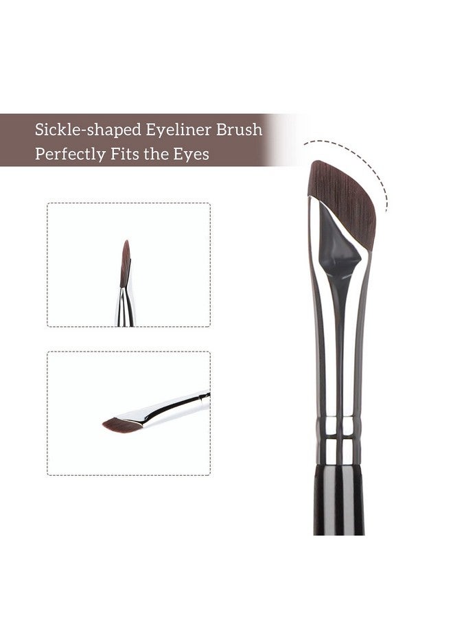 ايلير سايكل مجموعة فرش تحديد العيون، فرش تحديد العيون وإخفاء الحواجب بزاوية دقيقة، فرشاة رفيعة للغاية مائلة بزاوية مسطحة لأدوات التجميل (3 قطع) - Image 3