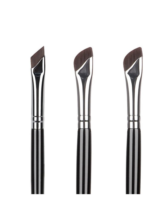 ايلير سايكل مجموعة فرش تحديد العيون، فرش تحديد العيون وإخفاء الحواجب بزاوية دقيقة، فرشاة رفيعة للغاية مائلة بزاوية مسطحة لأدوات التجميل (3 قطع) - Image 1