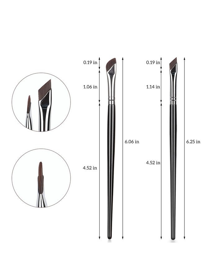 ايلير سايكل مجموعة فرش تحديد العيون، فرش تحديد العيون وإخفاء الحواجب بزاوية دقيقة، فرشاة رفيعة للغاية مائلة بزاوية مسطحة لأدوات التجميل (3 قطع) - Image 4