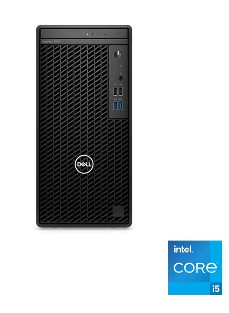 Dell OptiPlex 3000MT - Intel® Core™ i5-12500 - 4GB - 256GB SSD - Intel UHD Graphics 770 - Black English/Arabic Black - Image 1
