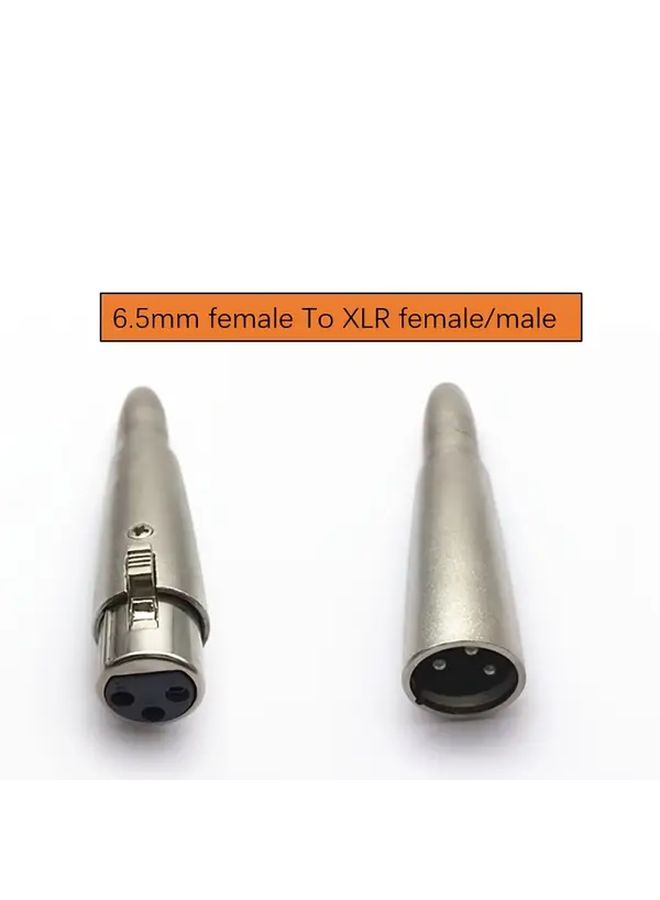 XLR Male To 6.5mm Female Audio Adapter Connector For Headphones Microphones Audio Equipment Passive Design Clear Sound Transfer Compatible With 6.35mm Jacks No Batteries Required - Image 1