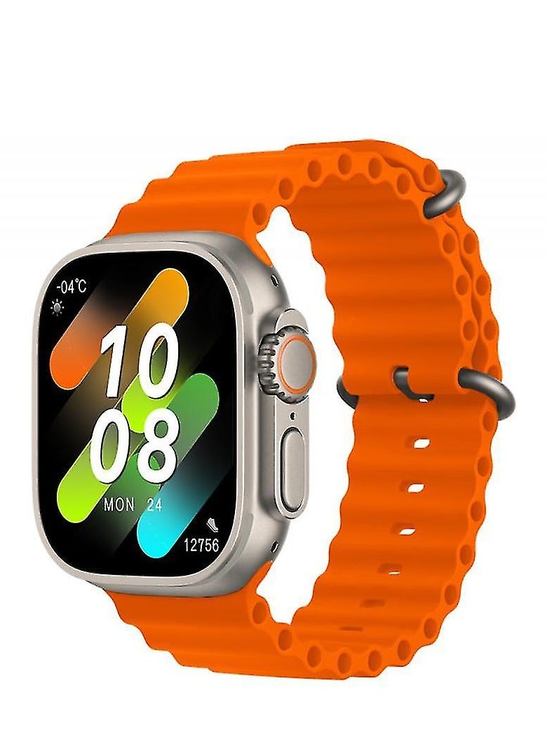 micro speed Smart Watch HW-67 ultra  AMOLED display  With Health Fitness Tracker Sport Watch  Supports 49MM-White  - Image 4