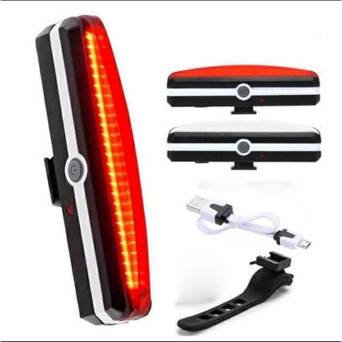 FASTPED ® Bicycle 5 Modes LED USB Rechargeable Sleek Design Tail Light with Multicolor Lights (RED) Bicycle Light LED Taillight Super Bright Cycling Safety Warning Flash Cycling Light - Image 5