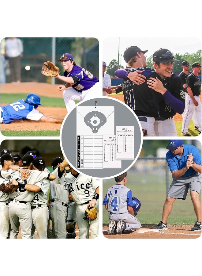 Eersida Baseball Coaches Clipboard and 24 Pack Baseball and Softball Lineup Cards  - Image 1