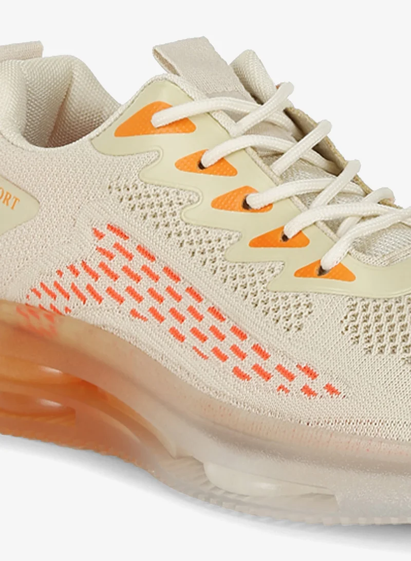 London Rag SH5285_ORANGE Chunky Flyknit Men's Sneakers for Men | Best Price UAE