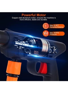 Necomi Cordless Electric Pressure Washer,600W Power, Hose, Multiple Nozzles, Perfect For Cars, House Windows, Floor Cleaning And Garden Irrigation  - Image 4