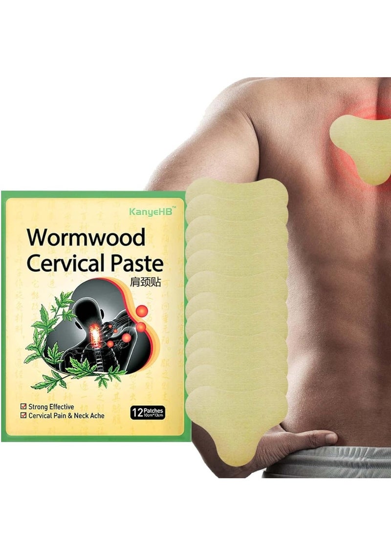 12Pcs Wormwood Cervical Pain Relief Patches Cervical Pain and Neck Ache Paste Strong Penetration Relieve Pain Non Allergic Herbal Formula Neck Shoulder Joint Pain Relief Patches - pzsku/ZD595D8D5B137551DC744Z/45/_/1714829305/68a133e5-1cf8-4232-995e-6e52adedb6b8