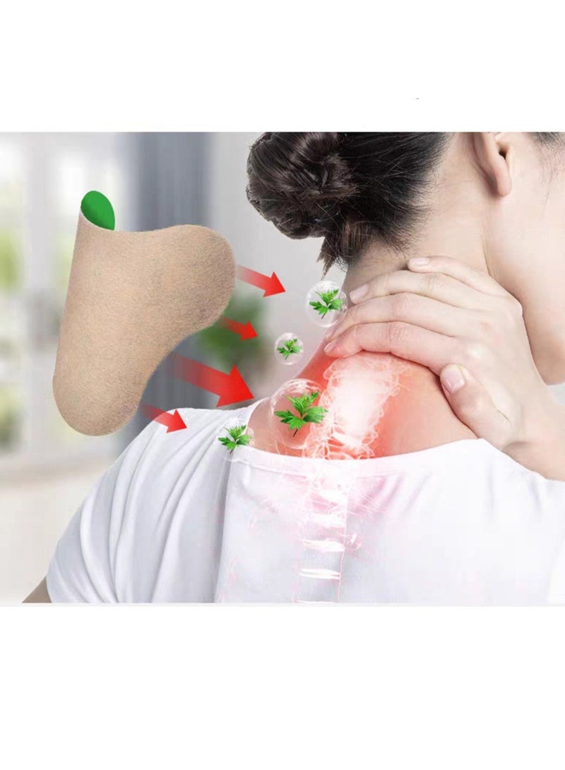 KanyeHB 12Pcs Wormwood Cervical Pain Relief Patches Cervical Pain and Neck Ache Paste Strong Penetration Relieve Pain Non Allergic Herbal Formula Neck Shoulder Joint Pain Relief Patches - Image 3