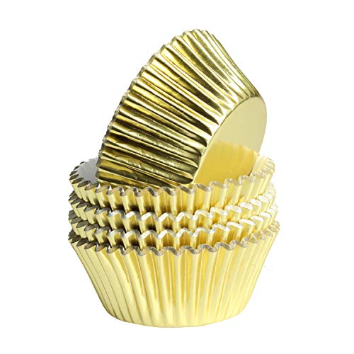 MEETINGU Gold-Foil Cupcake-Liners Paper-Baking-Cupcake,for Birthday Parties, Weddings,Standard Sized(pack of 100） … - Image 3