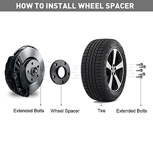 DCVAMOUS 2PC Black 5x112 Hubcentric Wheel Spacers 15mm with 14x1.5 Bolts (40mm Shank Sphere Seat Type) 66.6 Bore Compatible with Benz Au-di 5 Lug for W210 W212 C230 C240 C320 A4 S4 A5 S5 A6 S6 A7 A8 - Image 3