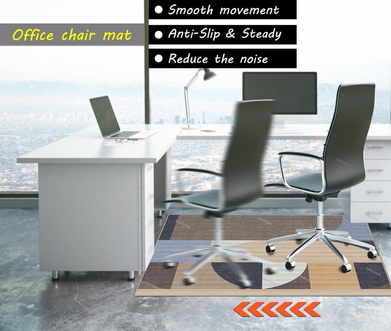SAIKOOWA Chair Mat for Hardwood Floor,48"*36" Under Desk Mat for Rolling Computer Chair &Low Pile Carpet Floor,Anti-Slip Floor Protector for Home Office Leisure Time - Image 4