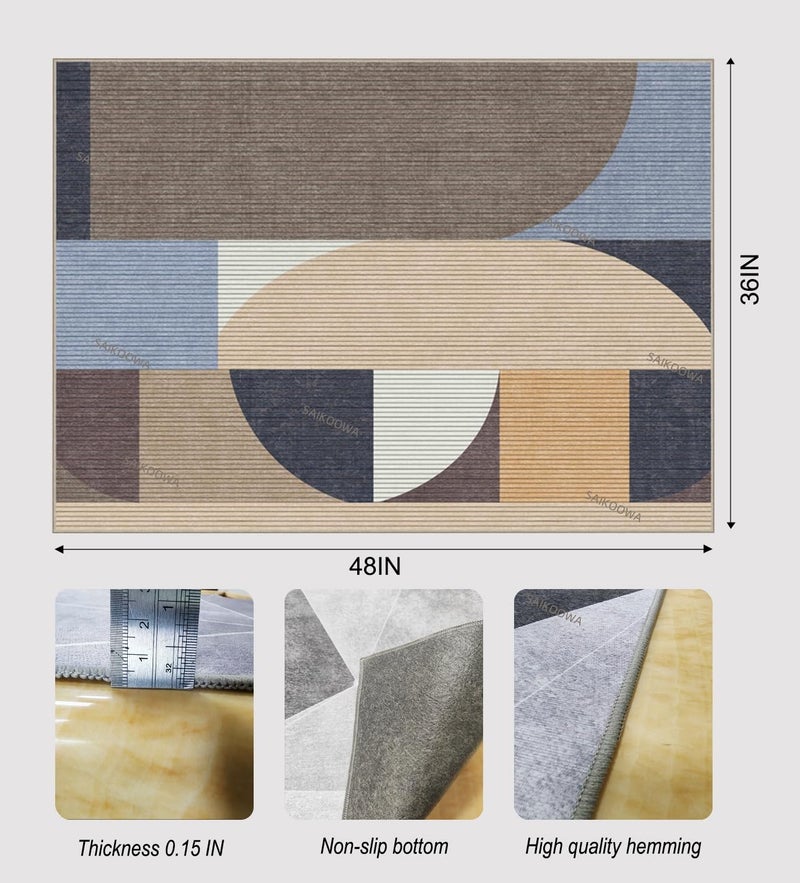 SAIKOOWA Chair Mat for Hardwood Floor,48"*36" Under Desk Mat for Rolling Computer Chair &Low Pile Carpet Floor,Anti-Slip Floor Protector for Home Office Leisure Time - Image 5