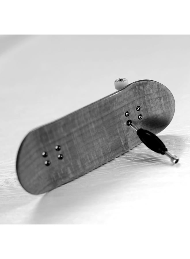 NOAHWOOD DIY Pro Fingerboard Truck 35mm (Silver Baseplate and Black Hanger) Ark Truck+Ice Wheel - Image 5
