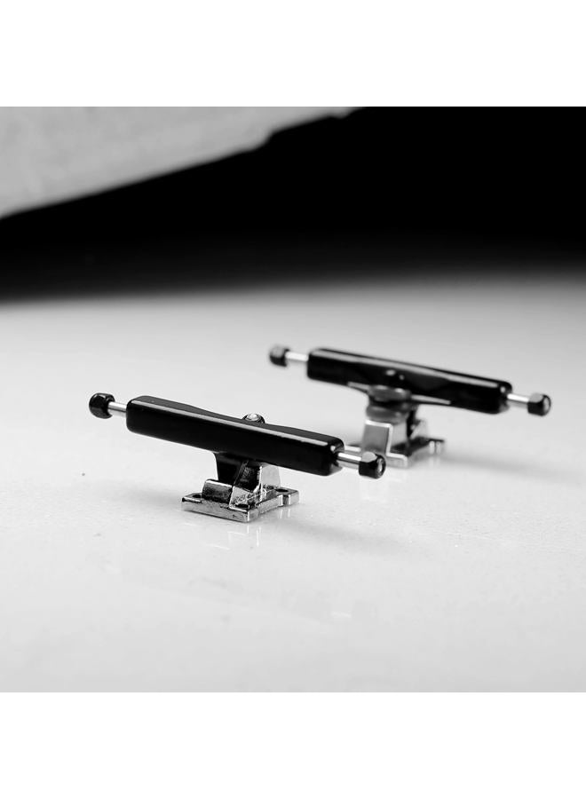NOAHWOOD DIY Pro Fingerboard Truck 35mm (Silver Baseplate and Black Hanger) Ark Truck+Ice Wheel - Image 3