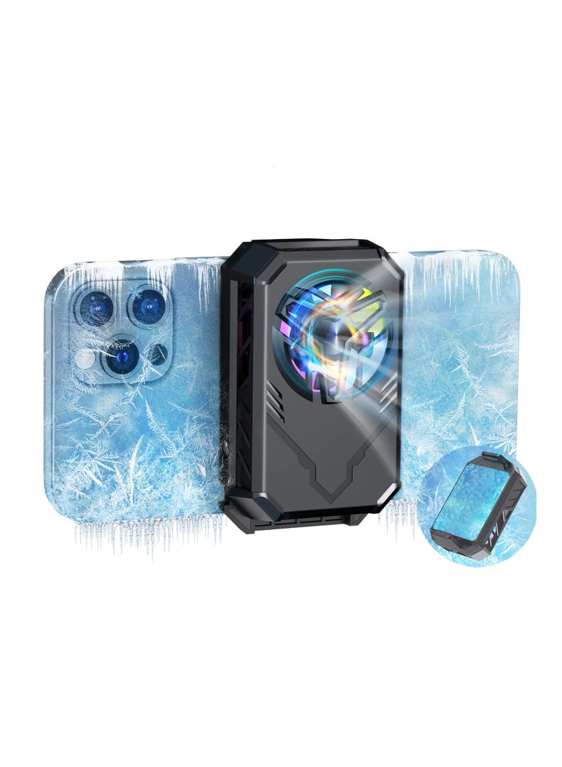 SYOSI Phone Cooler, Semiconductor Radiator Keep Phone Cool and Fast, Phone Cooling Fan For Gaming Live Broadcast, 4-7.5inches for iPhone/Android Cellphone Cooler, Noiseless Portable Phone Cooling Case - Image 1