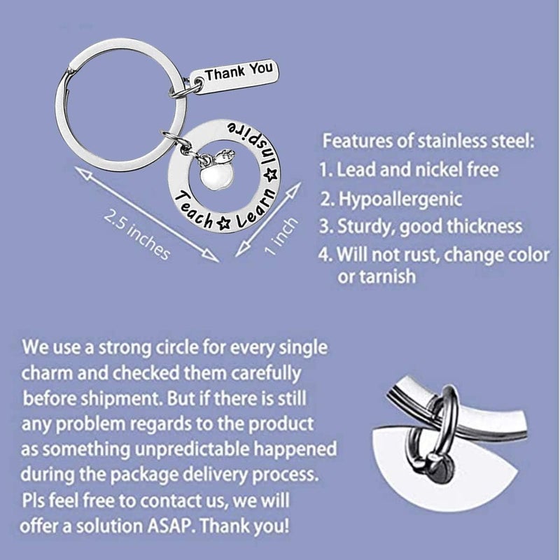 Infinity Collection Teacher Keychain, Teacher Jewelry, Teacher Gift - Show Your Teacher Appreciation - Image 3