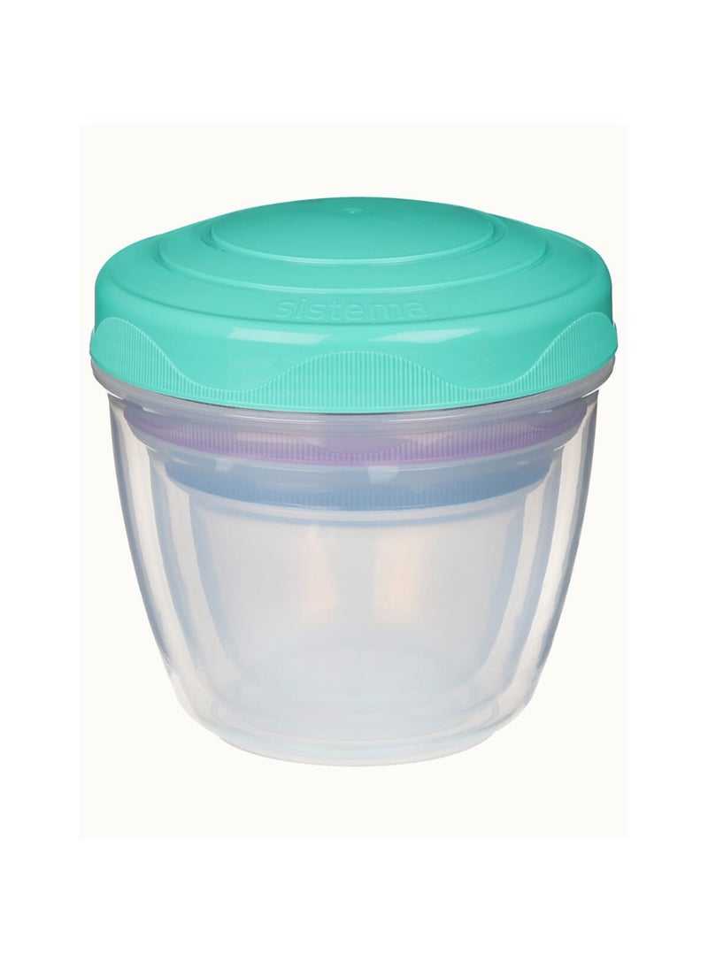 sistema - Sistema Snack N & Nest To Go (3 Pack): Fun & Leakproof Snack Containers- organize & Take Snacks Anywhere (BPA-Free) - Image 1