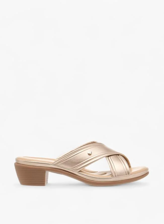 فلورا بيلا من شو إكسبرس صنادل نسائية بكعب عريض بحزام متقاطع سهل الارتداء