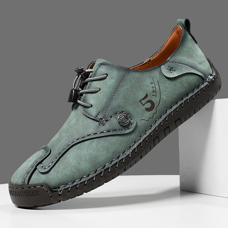 Large Size Men'S Shoes Spring And Autum New Fashion Versatile Outdoor Genuine Leather Soft Sole Casual Shoes Hand-Sewn Men'S Shoes - Image 4