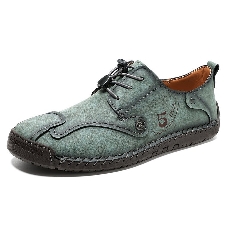 Large Size Men'S Shoes Spring And Autum New Fashion Versatile Outdoor Genuine Leather Soft Sole Casual Shoes Hand-Sewn Men'S Shoes - Image 1