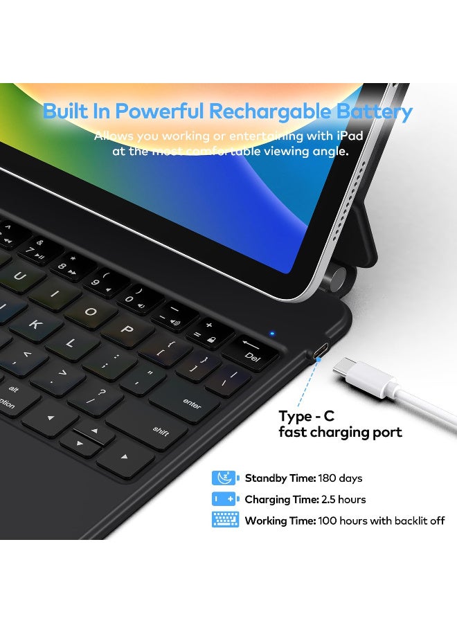 Magic Style Keyboard with Multi-Touch Trackpad - Floating Cantilever Stand - Magnetic Case for iPad 10.9 Inch 10th / 11th Gen, Keyboard Case for iPad 10th Gen and 11th Gen (A16, 2025) . - Image 4
